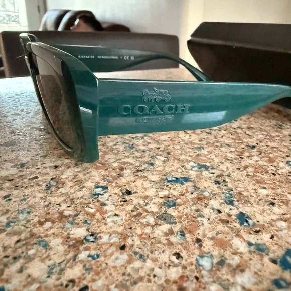 Coach Dark Green Rectangular Sunglasses - Picture 4 of 7